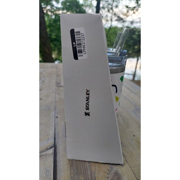 Stanley Quencher H2.0 Tumbler 2 Pack Two 20 oz Abstract Geo / Electric Yellow - Picture 3 of 5